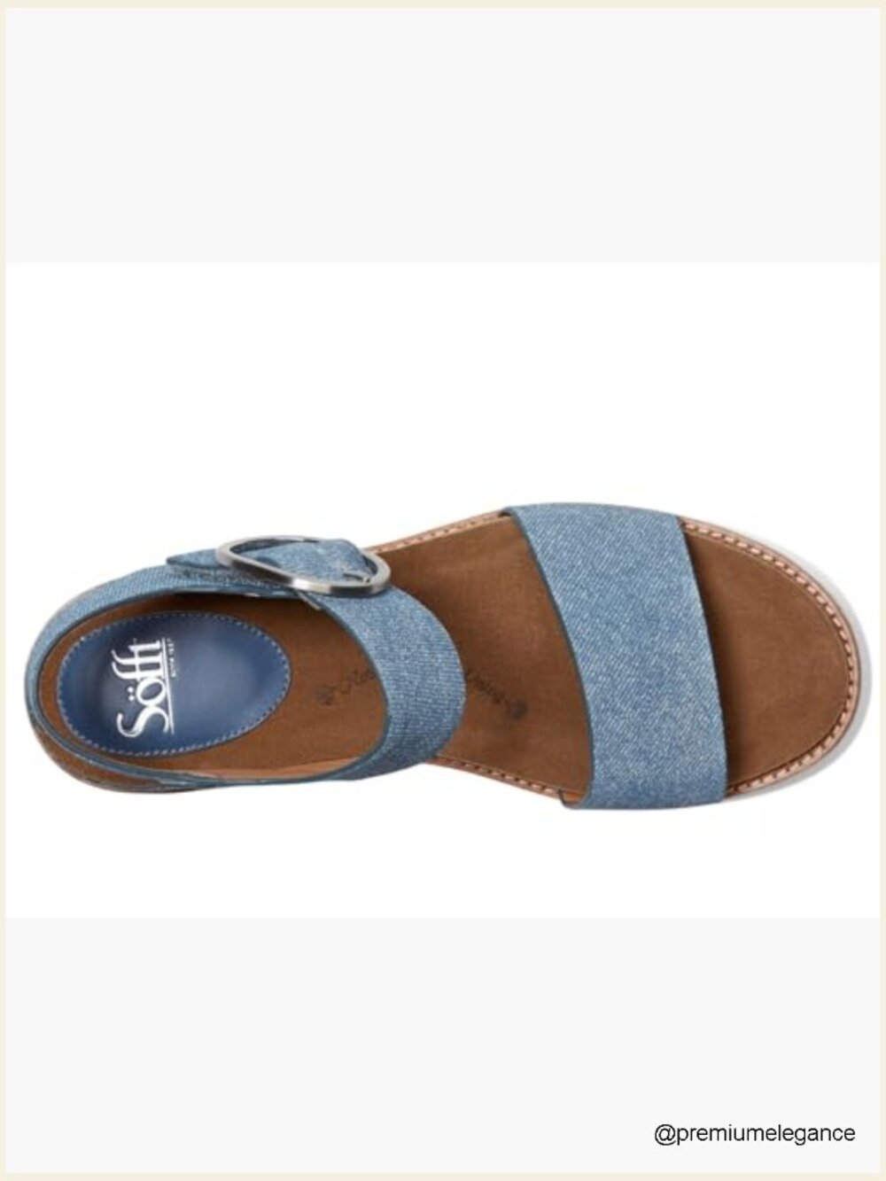 Women's Leather Platform Sandals with Adjustable Hook & Loop Straps - Picture 2 of 7